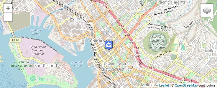 Map of ZIP Code 96841 in Honolulu, HI — click to open interactive map