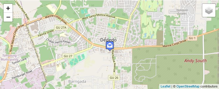 Map of ZIP Code 96912 in Dededo, GU — click to open interactive map