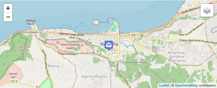Map of ZIP Code 96919 in Agana Heights, GU — click to open interactive map