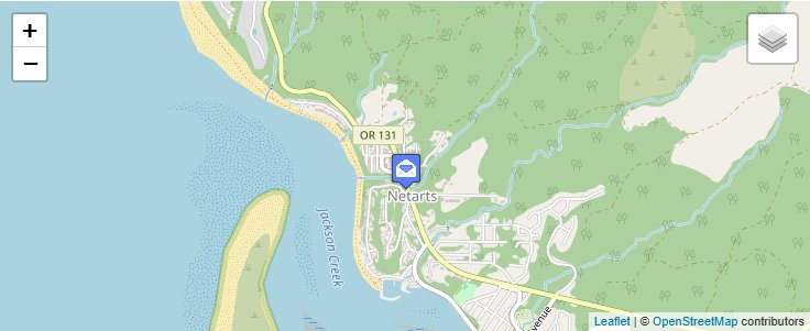 Map of ZIP Code 97143 in Netarts, OR — click to open interactive map