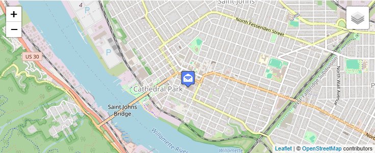 Map of ZIP Code 97283 in Portland, OR — click to open interactive map