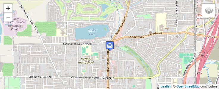 Map of ZIP Code 97307 in Keizer, OR — click to open interactive map