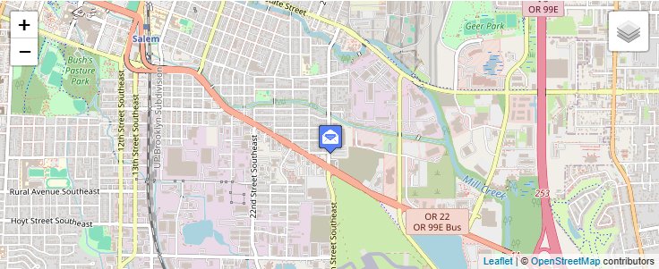 Map of ZIP Code 97309 in Salem, OR — click to open interactive map