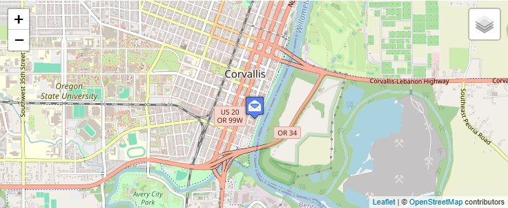Map of ZIP Code 97339 in Corvallis, OR — click to open interactive map