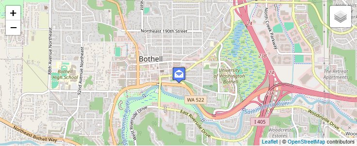 Map of ZIP Code 98041 in Bothell, WA — click to open interactive map