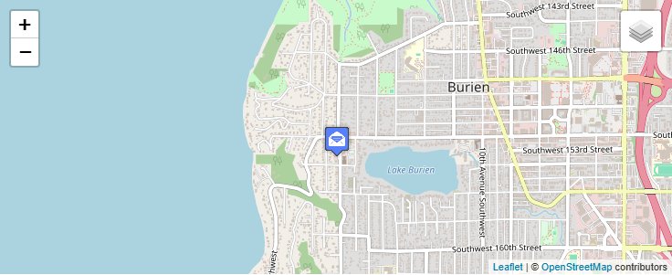 Map of ZIP Code 98062 in Seahurst, WA — click to open interactive map