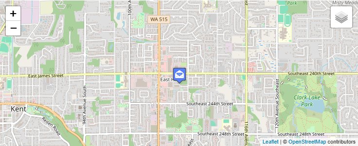 Map of ZIP Code 98064 in Kent, WA — click to open interactive map