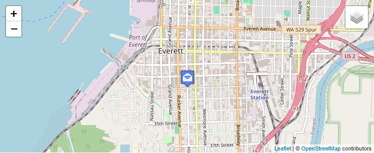 Map of ZIP Code 98206 in Everett, WA — click to open interactive map