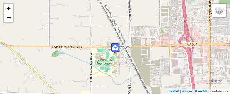 Map of ZIP Code 98259 in North Lakewood, WA — click to open interactive map