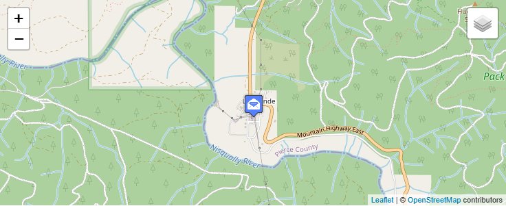 Map of ZIP Code 98348 in La Grande, WA — click to open interactive map