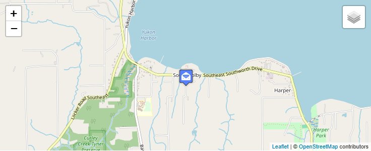 Map of ZIP Code 98384 in South Colby, WA — click to open interactive map