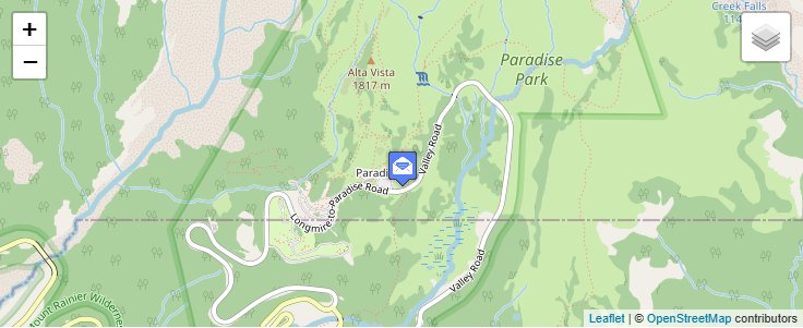 Map of ZIP Code 98398 in Paradise Inn, WA — click to open interactive map