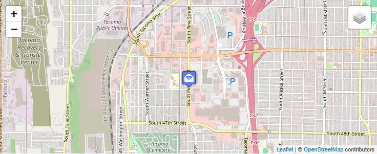 Map of ZIP Code 98411 in Tacoma, WA — click to open interactive map