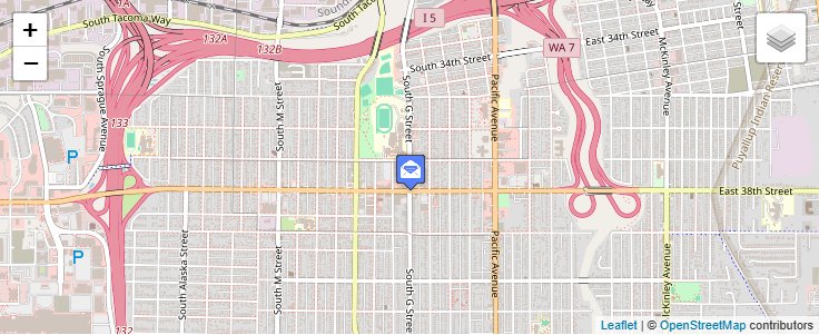 Map of ZIP Code 98419 in Tacoma, WA — click to open interactive map
