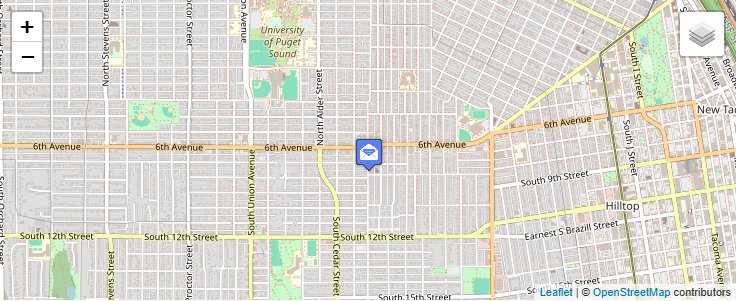 Map of ZIP Code 98471 in Tacoma, WA — click to open interactive map