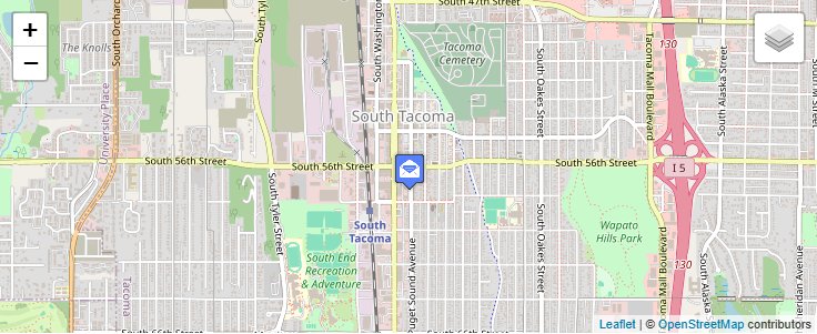 Map of ZIP Code 98490 in Tacoma, WA — click to open interactive map
