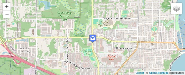 Map of ZIP Code 98508 in Olympia, WA — click to open interactive map