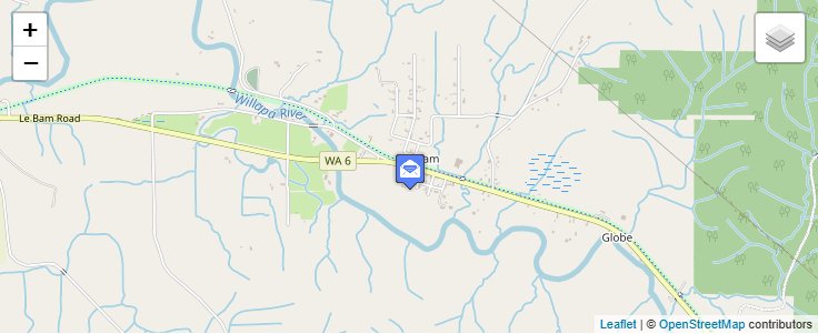 Map of ZIP Code 98554 in Lebam, WA — click to open interactive map