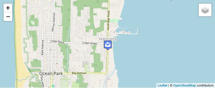 Map of ZIP Code 98637 in Nahcotta, WA — click to open interactive map