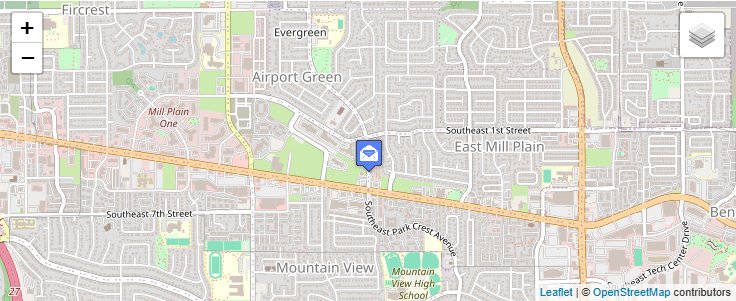 Map of ZIP Code 98687 in Vancouver, WA — click to open interactive map