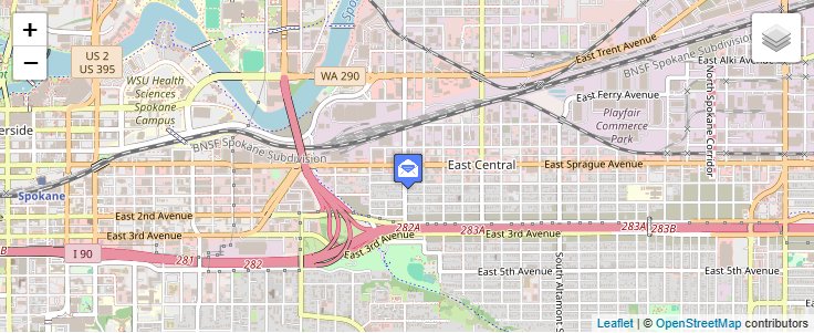 Map of ZIP Code 99220 in Spokane, WA — click to open interactive map