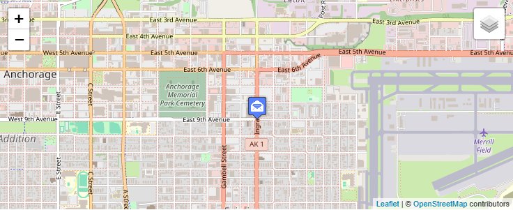 Map of ZIP Code 99520 in Anchorage, AK — click to open interactive map