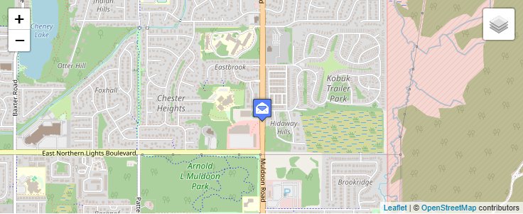 Map of ZIP Code 99521 in Anchorage, AK — click to open interactive map