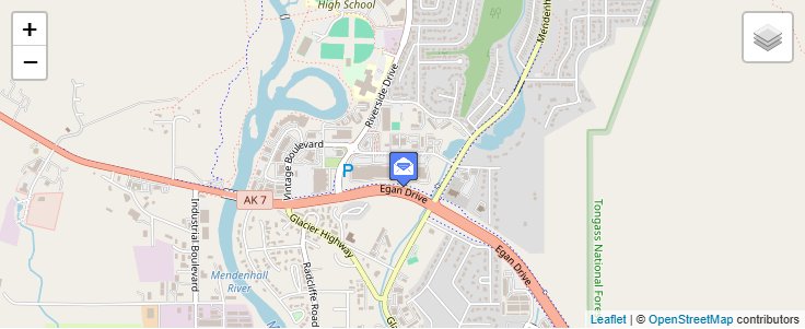Map of ZIP Code 99803 in Juneau, AK — click to open interactive map